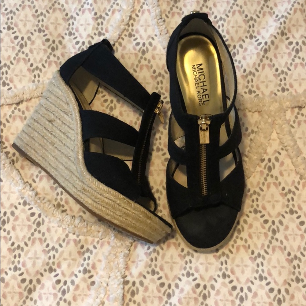 Black Michael Kors Wedges